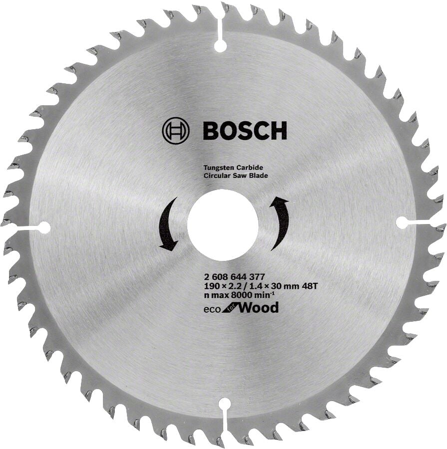 Bosch - Ekonomik Seri 190*30 mm 48 Diş 10'lu Daire Testere Bıçağı 2608644614