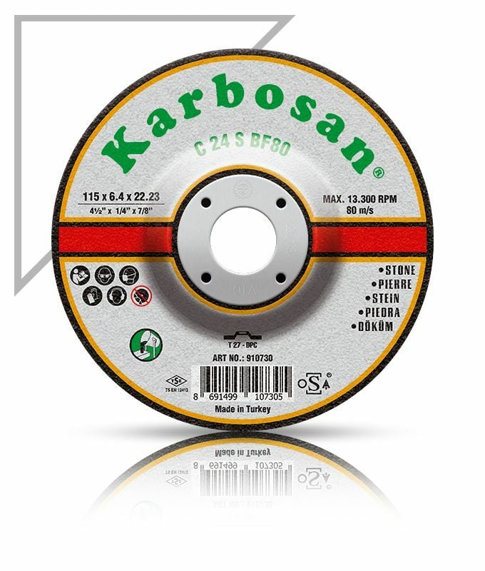 KARBOSAN 910730 115*6.4*22 SC MERMER TAŞLAMA TAŞI