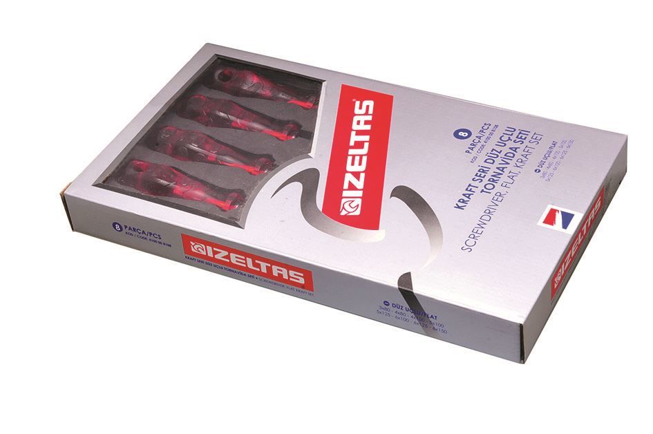 İZELTAŞ 4100 00 8108 8 Lİ KRAFT DÜZ TORNAVİDA SERİSİ