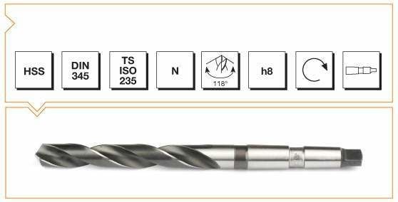 MTE HSS 17,50 MM MORS KONİK MATKAP DIN 345 RN