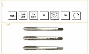 MTE HSS M 16,00MM(6H) 3 LÜ EL KLAVUZ TAKIMI DIN352