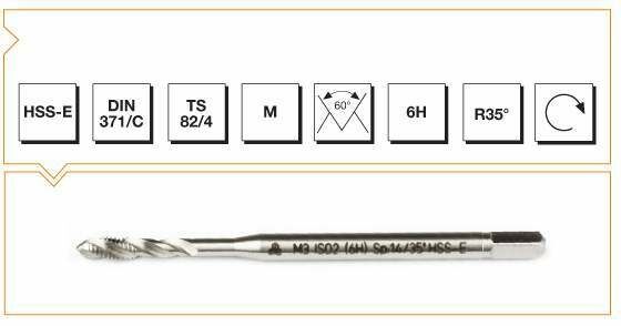 MTE HSSE M 8 HELİS MAKİNE KLV DIN 371/C 35' 400923