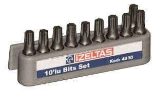 İZELTAŞ 4830 00 0040 T 40 TORX BİTS UÇ (25 MM) SET